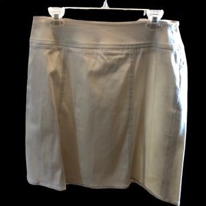 Chaus Size 12 cream colored paneled skirt. Easy travel skirt.